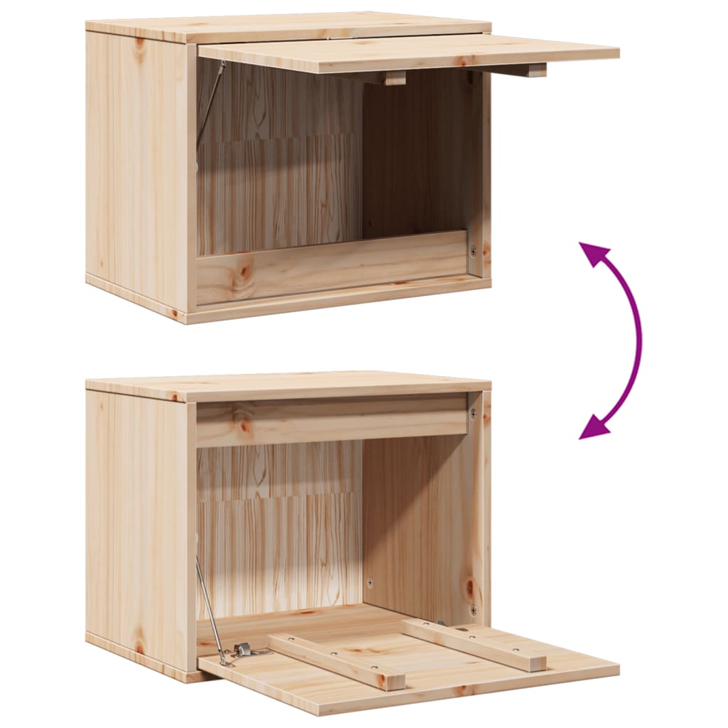 vidaXL Wandschrank 45x30x35 cm Massivholz Kiefer