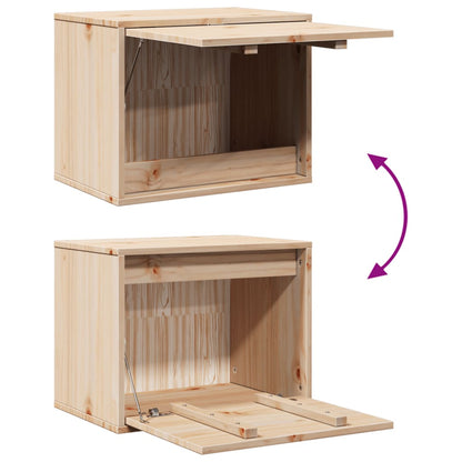 vidaXL Wandschrank 45x30x35 cm Massivholz Kiefer