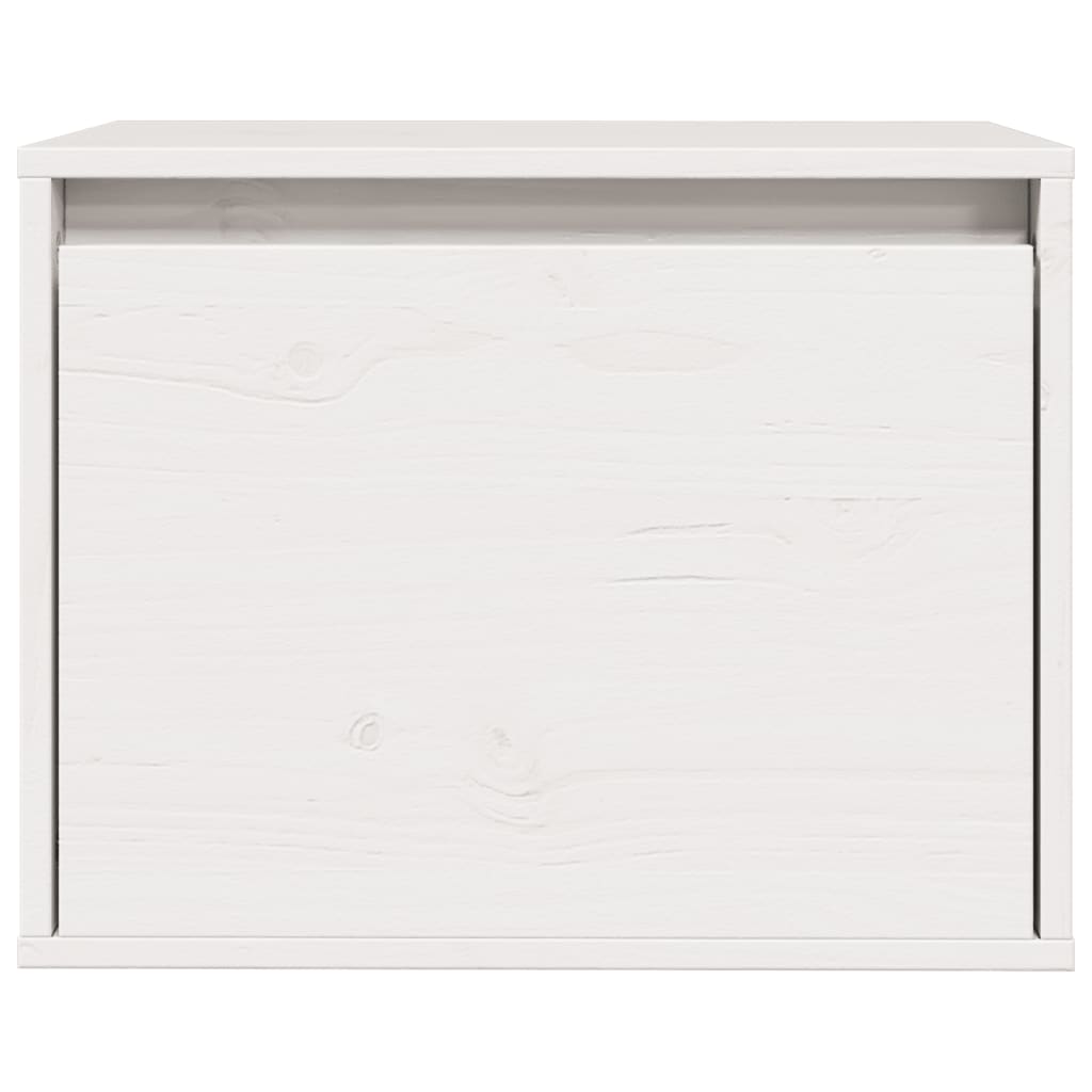 vidaXL Wandschrank Weiß 45x30x35 cm Massivholz Kiefer