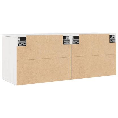 vidaXL Wandschränke 2 Stk. Weiß 45x30x35 cm Massivholz Kiefer