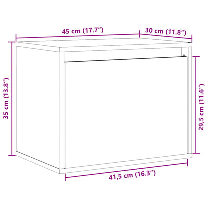 vidaXL Wandschrank Honigbraun 45x30x35 cm Massivholz Kiefer