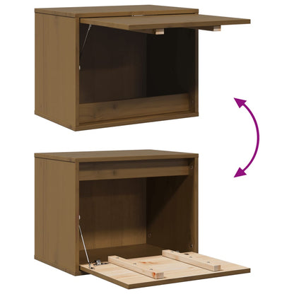 vidaXL Wandschrank Honigbraun 45x30x35 cm Massivholz Kiefer