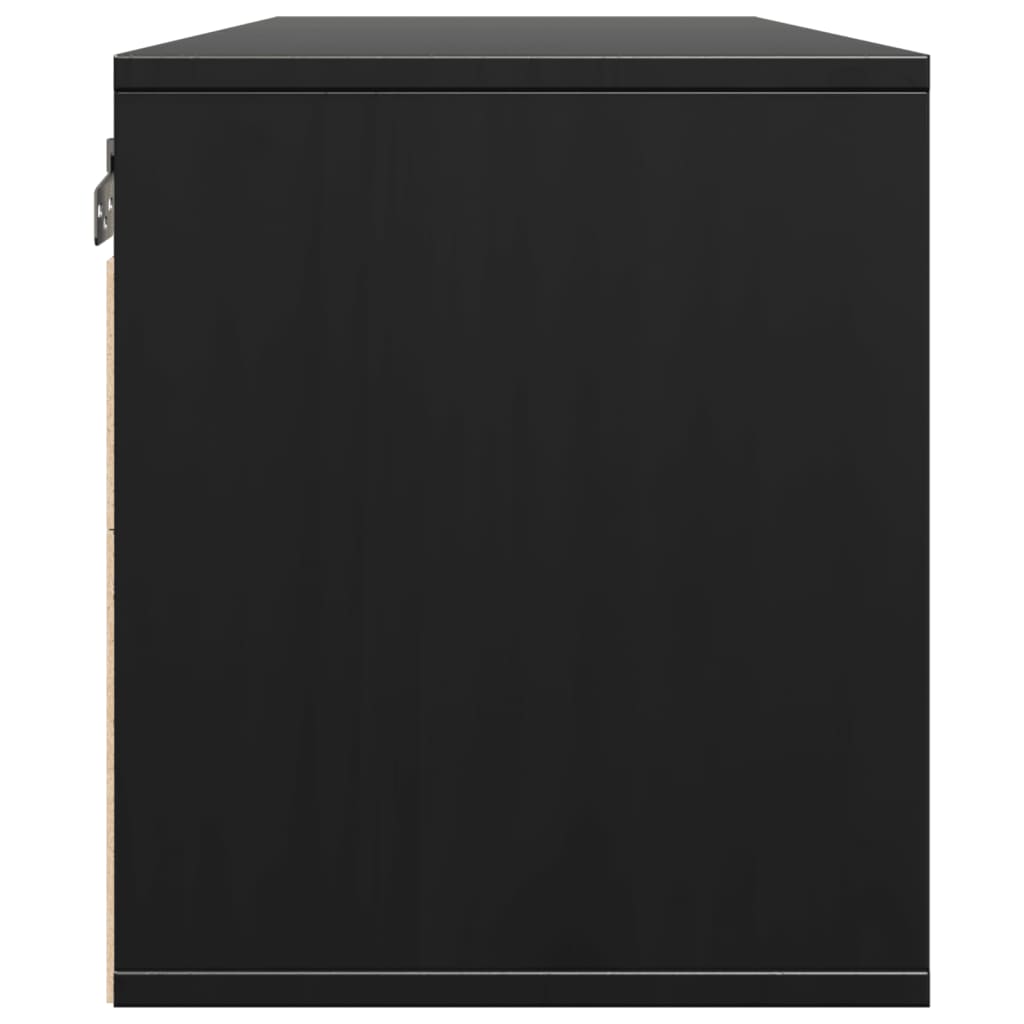 vidaXL Wandschränke 2 Stk. Schwarz 45x30x35 cm Massivholz Kiefer