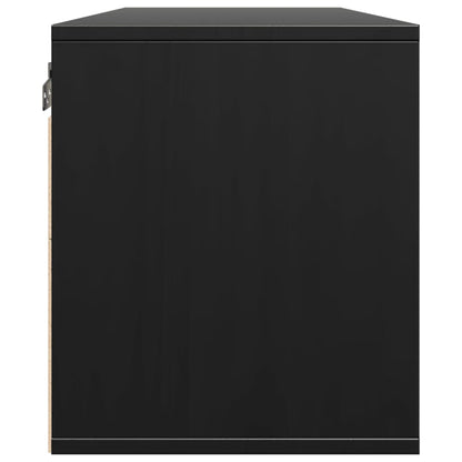 vidaXL Wandschränke 2 Stk. Schwarz 45x30x35 cm Massivholz Kiefer