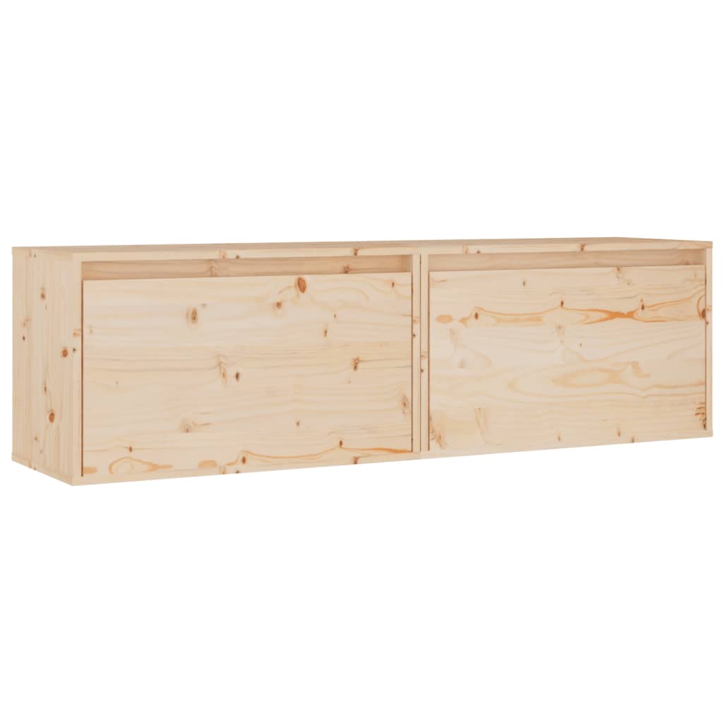 vidaXL Armoires murales 2 pcs. 60x30x35 cm Bois de pin massif