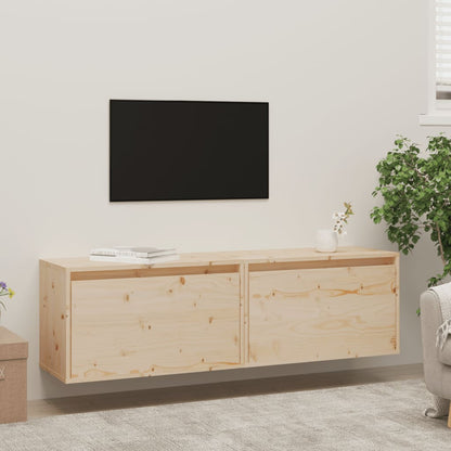 vidaXL Armoires murales 2 pcs. 60x30x35 cm Bois de pin massif