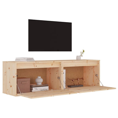 vidaXL Armoires murales 2 pcs. 60x30x35 cm Bois de pin massif
