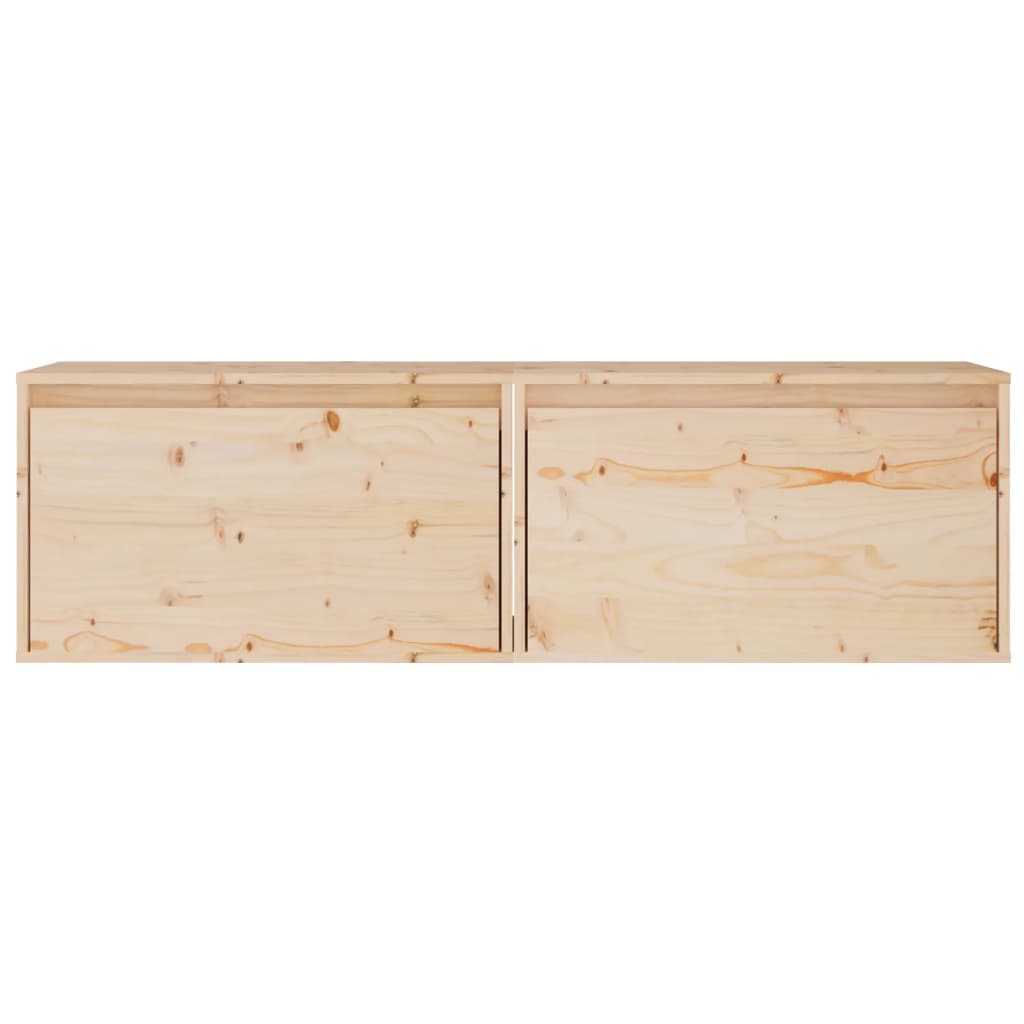 vidaXL Armoires murales 2 pcs. 60x30x35 cm Bois de pin massif