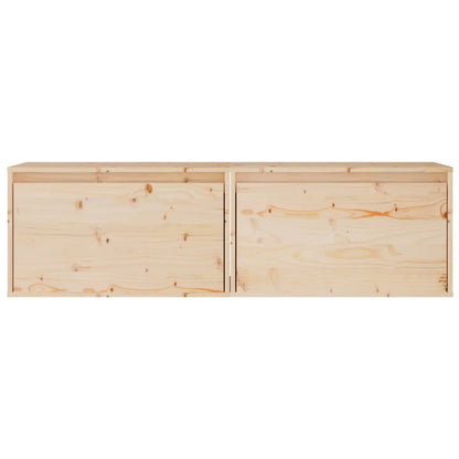 vidaXL Armoires murales 2 pcs. 60x30x35 cm Bois de pin massif