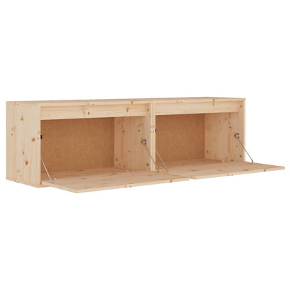 vidaXL Armoires murales 2 pcs. 60x30x35 cm Bois de pin massif