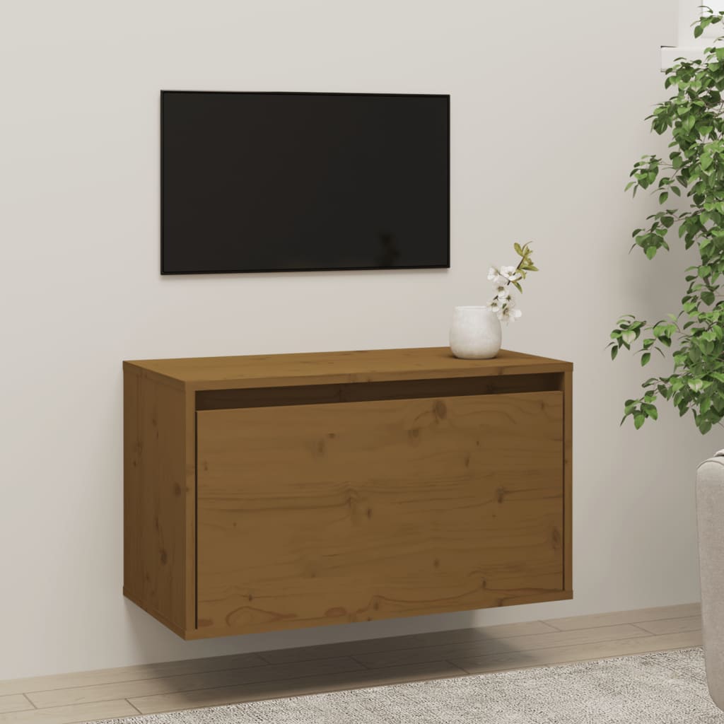 vidaXL Wandschrank Honigbraun 60x30x35 cm Massivholz Kiefer