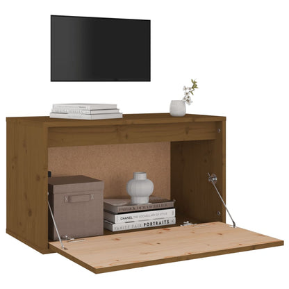 vidaXL Wandschrank Honigbraun 60x30x35 cm Massivholz Kiefer
