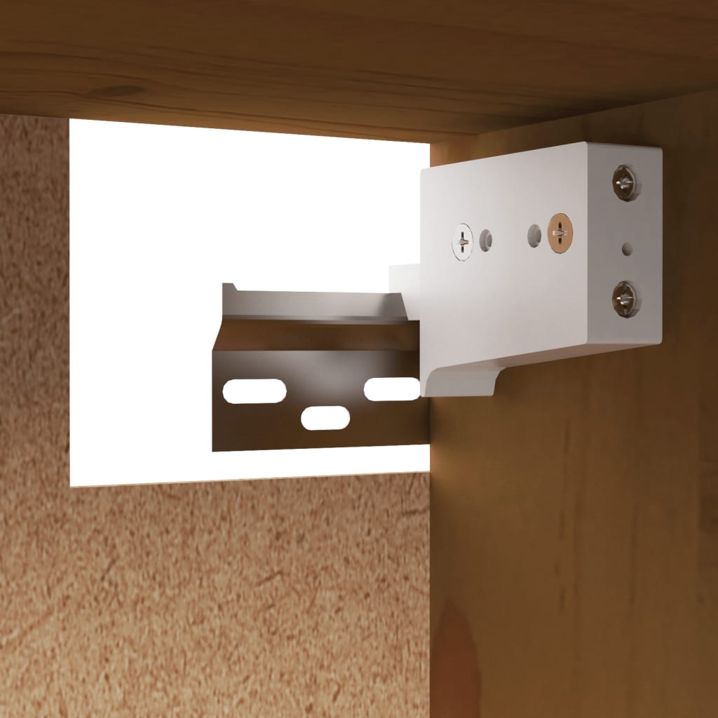 vidaXL Wandschrank Honigbraun 60x30x35 cm Massivholz Kiefer