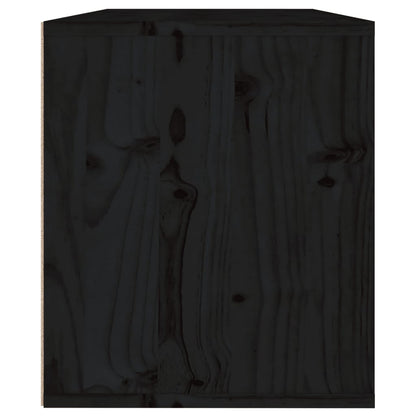 vidaXL Armoire murale noire 60x30x35 cm Bois de pin massif