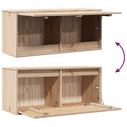 vidaXL Wandschrank 80x30x35 cm Massivholz Kiefer