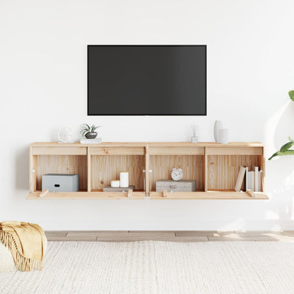 vidaXL Wandschränke 2 Stk. 80x30x35 cm Massivholz Kiefer