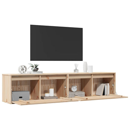 vidaXL Wandschränke 2 Stk. 80x30x35 cm Massivholz Kiefer