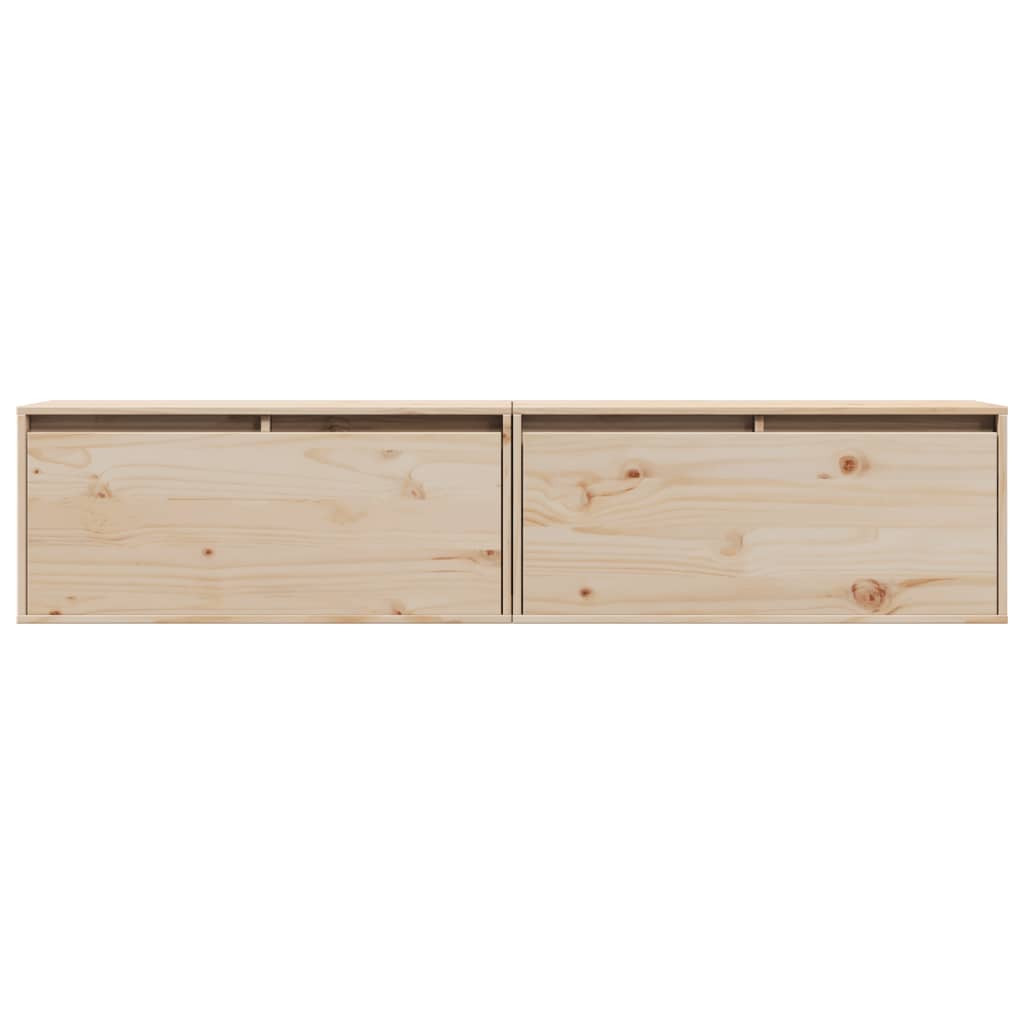 vidaXL Wandschränke 2 Stk. 80x30x35 cm Massivholz Kiefer