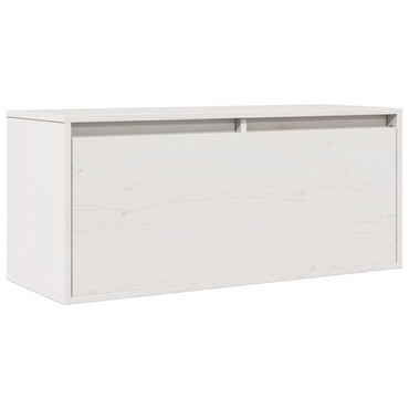 vidaXL Wandschrank Weiß 80x30x35 cm Massivholz Kiefer