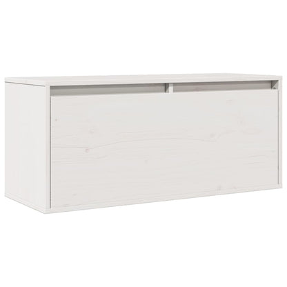 vidaXL Wandschrank Weiß 80x30x35 cm Massivholz Kiefer
