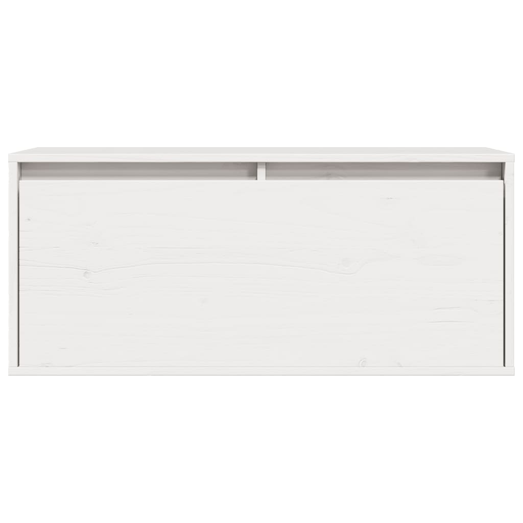 vidaXL Wandschrank Weiß 80x30x35 cm Massivholz Kiefer