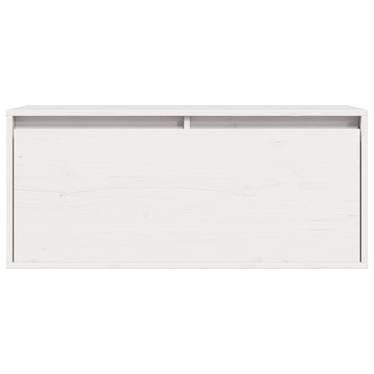 vidaXL Wandschrank Weiß 80x30x35 cm Massivholz Kiefer
