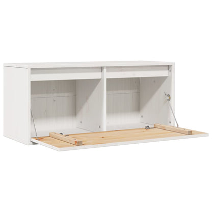 vidaXL Wandschrank Weiß 80x30x35 cm Massivholz Kiefer