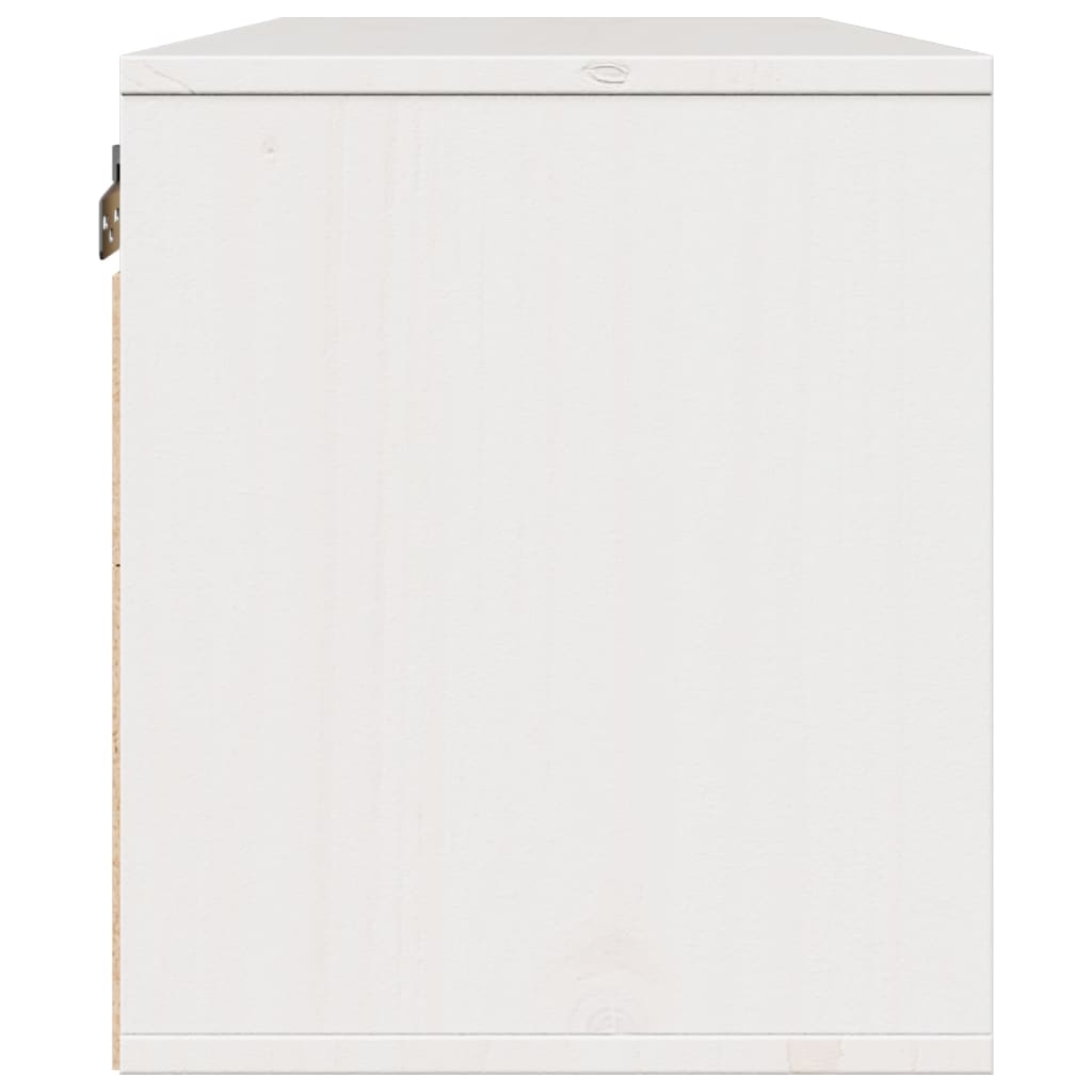 vidaXL Wandschrank Weiß 80x30x35 cm Massivholz Kiefer
