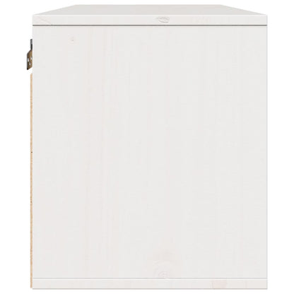 vidaXL Wandschrank Weiß 80x30x35 cm Massivholz Kiefer