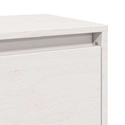 vidaXL Wandschrank Weiß 80x30x35 cm Massivholz Kiefer