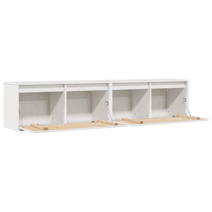 vidaXL Wandschränke 2 Stk. Weiß 80x30x35 cm Massivholz Kiefer