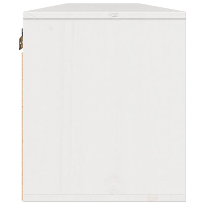 vidaXL Wandschränke 2 Stk. Weiß 80x30x35 cm Massivholz Kiefer