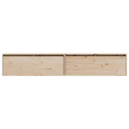 vidaXL Armoires murales 2 pcs 100x30x35 cm Bois de pin massif