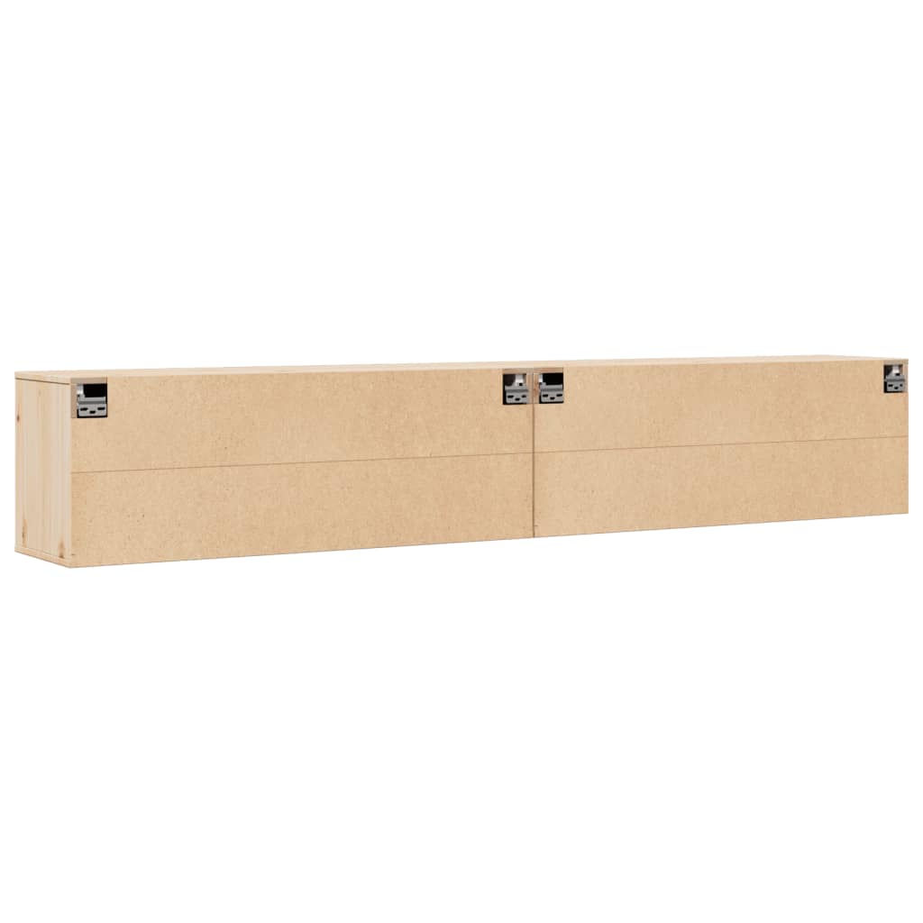 vidaXL Armoires murales 2 pcs 100x30x35 cm Bois de pin massif
