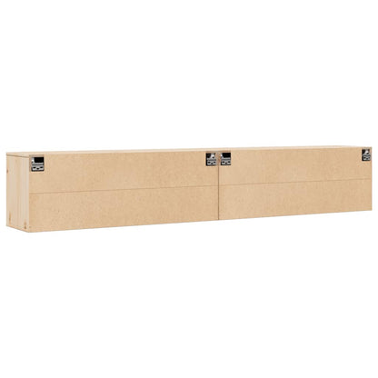 vidaXL Armoires murales 2 pcs 100x30x35 cm Bois de pin massif