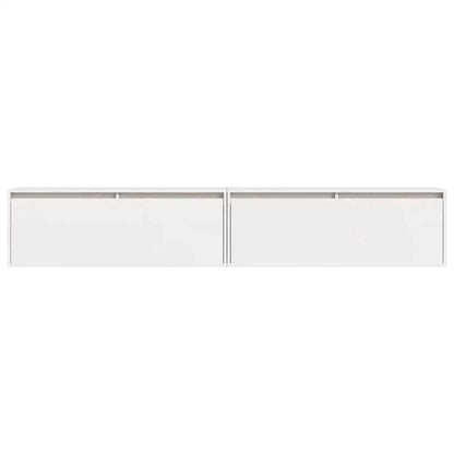 vidaXL Wandschränke 2 Stk. Weiß 100x30x35 cm Massivholz Kiefer