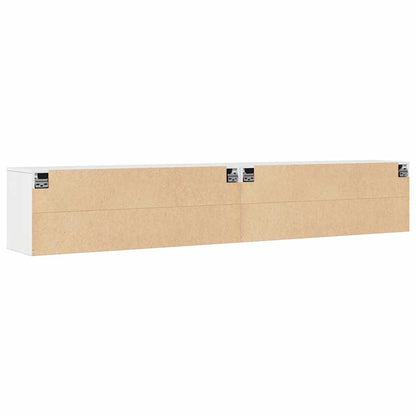 vidaXL Wandschränke 2 Stk. Weiß 100x30x35 cm Massivholz Kiefer