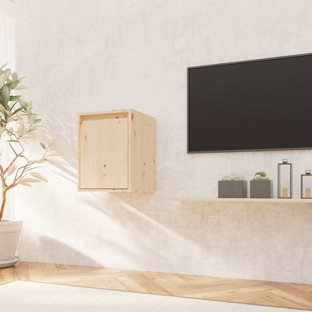 vidaXL Wandschrank 30x30x40 cm Massivholz Kiefer