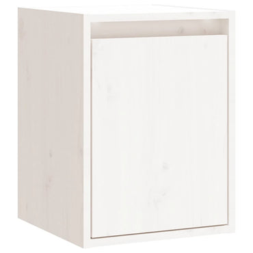 vidaXL Wandschrank Weiß 30x30x40 cm Massivholz Kiefer