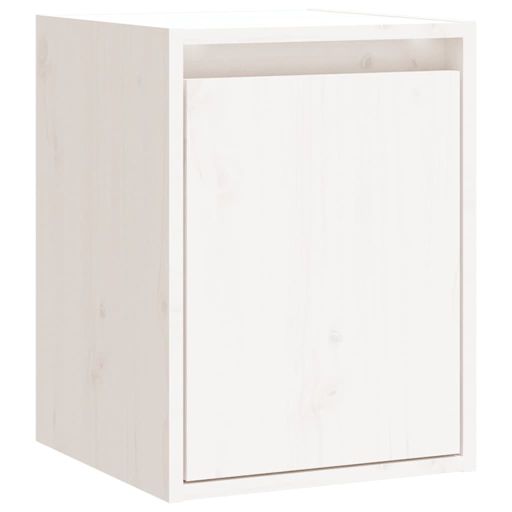 vidaXL Wandschränke 2 Stk. Weiß 30x30x40 cm Massivholz Kiefer