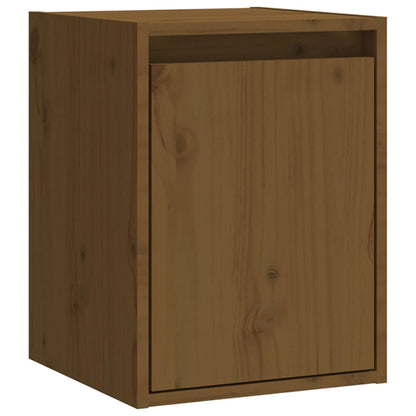 vidaXL Armoire murale marron miel 30x30x40 cm Bois de pin massif
