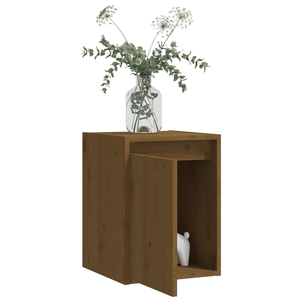 vidaXL Armoire murale marron miel 30x30x40 cm Bois de pin massif