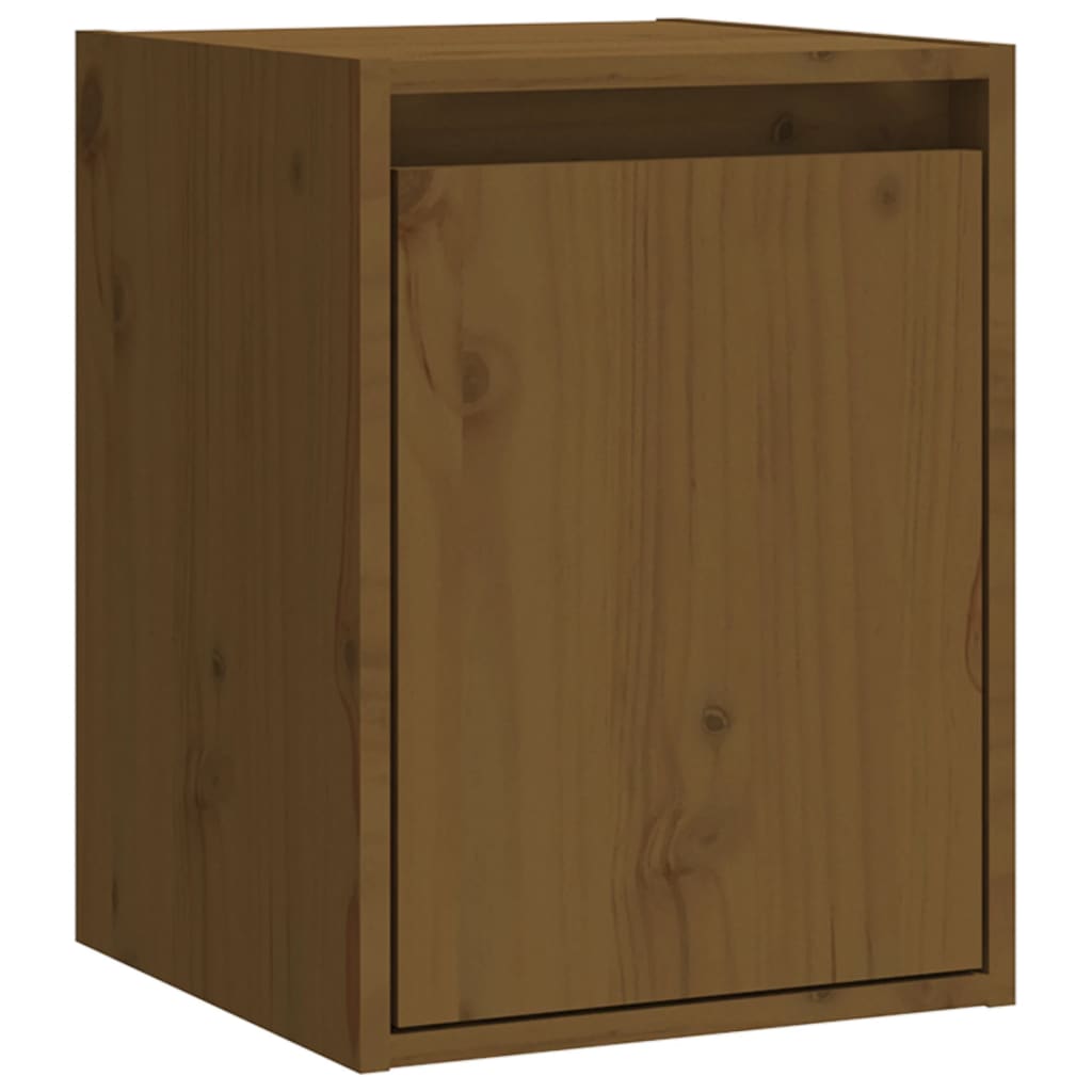 vidaXL Armoires murales 2 pcs Marron miel 30x30x40 cm Bois de pin massif