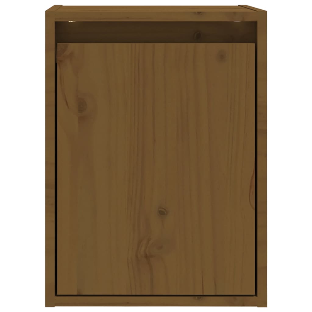 vidaXL Armoires murales 2 pcs Marron miel 30x30x40 cm Bois de pin massif