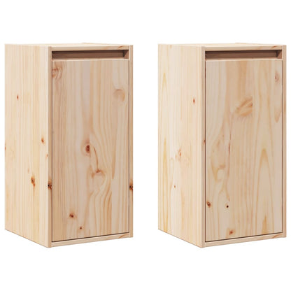 vidaXL Meubles hauts 2 pcs 30x30x60 cm Bois de pin massif