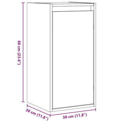 vidaXL Wandschrank Honigbraun 30x30x60 cm Massivholz Kiefer