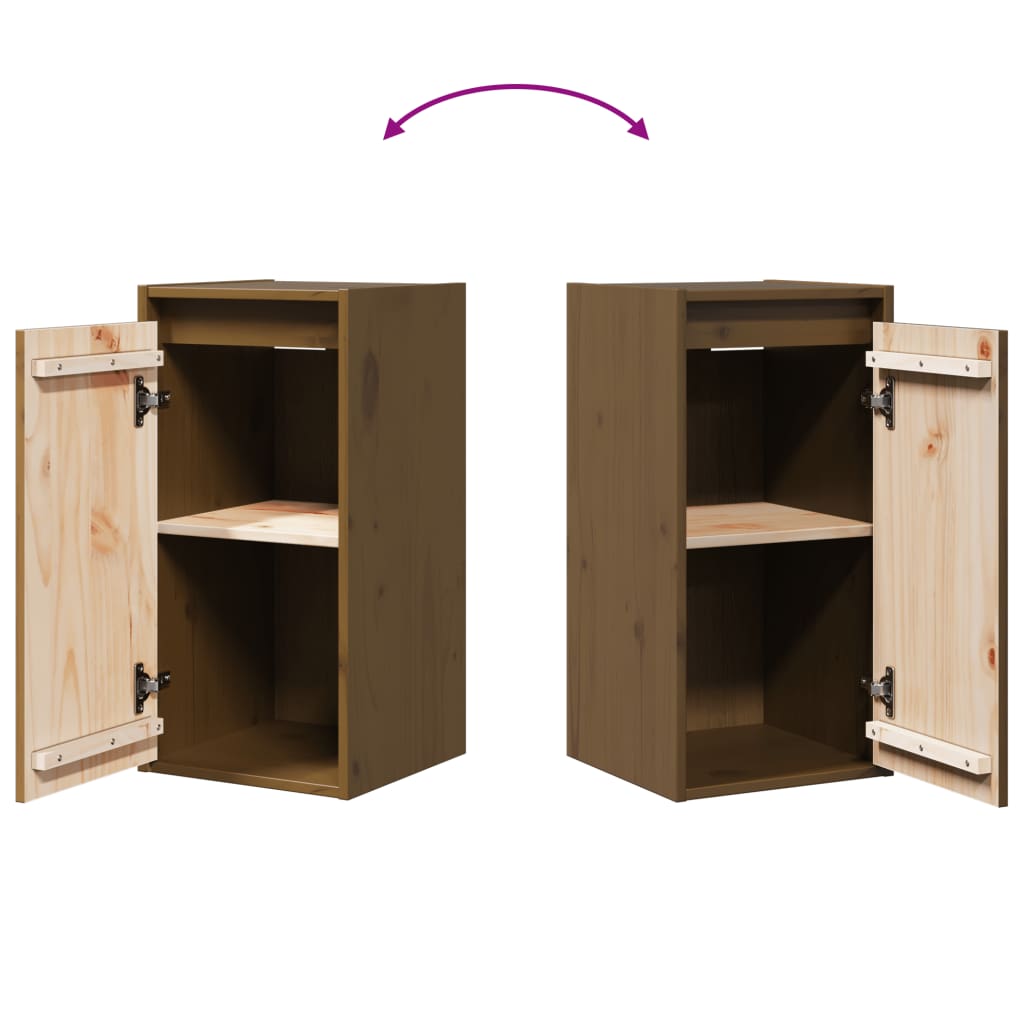 vidaXL Wandschrank Honigbraun 30x30x60 cm Massivholz Kiefer