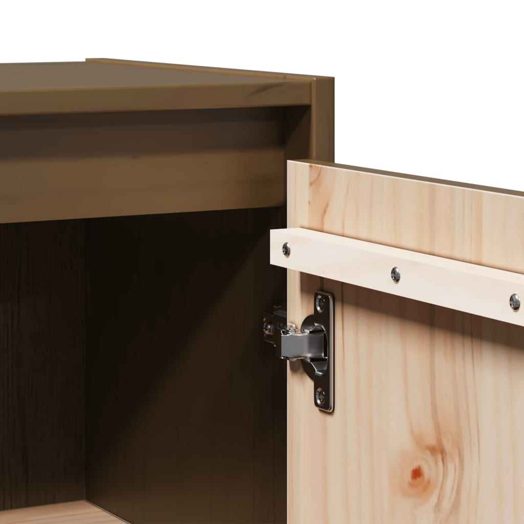vidaXL Wandschrank Honigbraun 30x30x60 cm Massivholz Kiefer