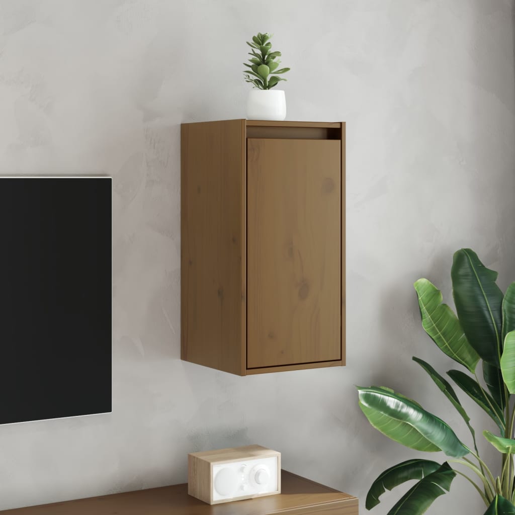 vidaXL Wandschrank Honigbraun 30x30x60 cm Massivholz Kiefer