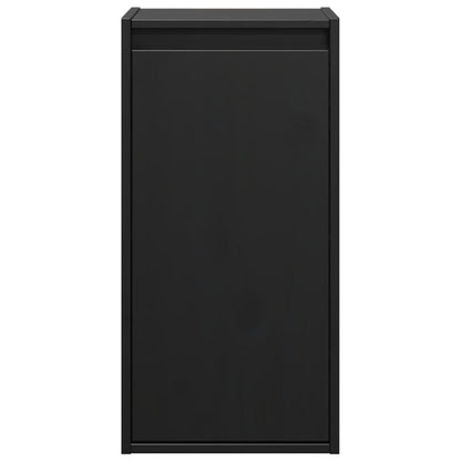 Wandschränke 2 Stk. Schwarz 30x30x60 cm Massivholz Kiefer